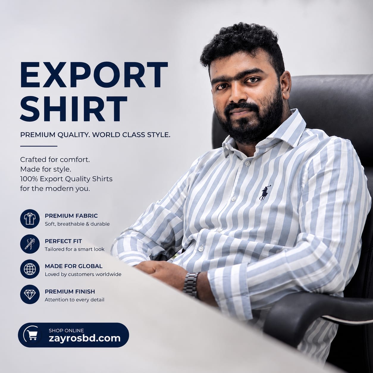 100% Export Men's Shirts