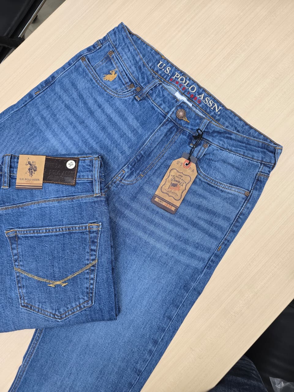 Combo U.S Polo Original Denim Colour Light blue & Deep blue