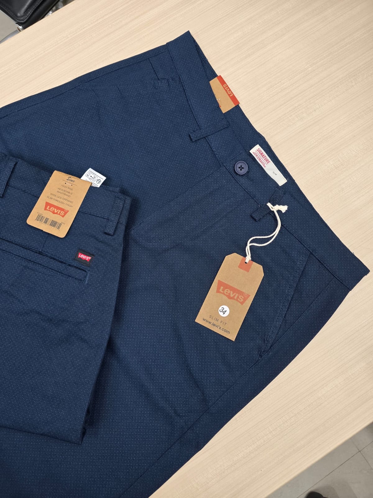 Combo 100% Export Levi's Twill Pant Colour Navy & Olive Green