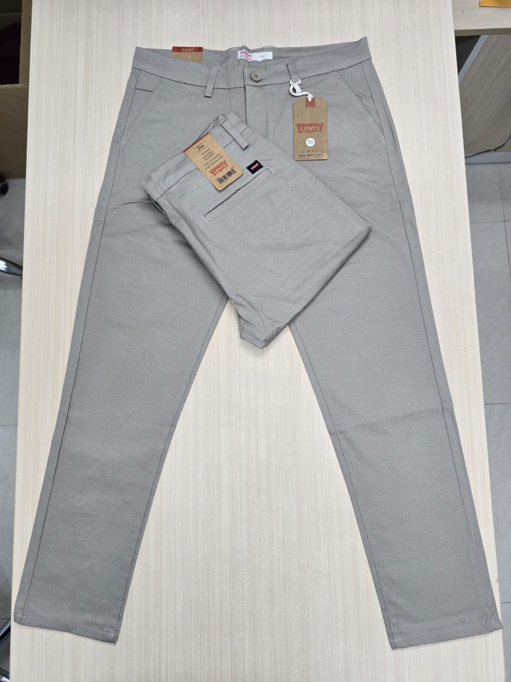 Combo 100% Export Levi's Twill Pant Colour Black & Light Grey