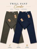 Combo 100% Export Levi's Twill Pant Colour Navy & Olive Green