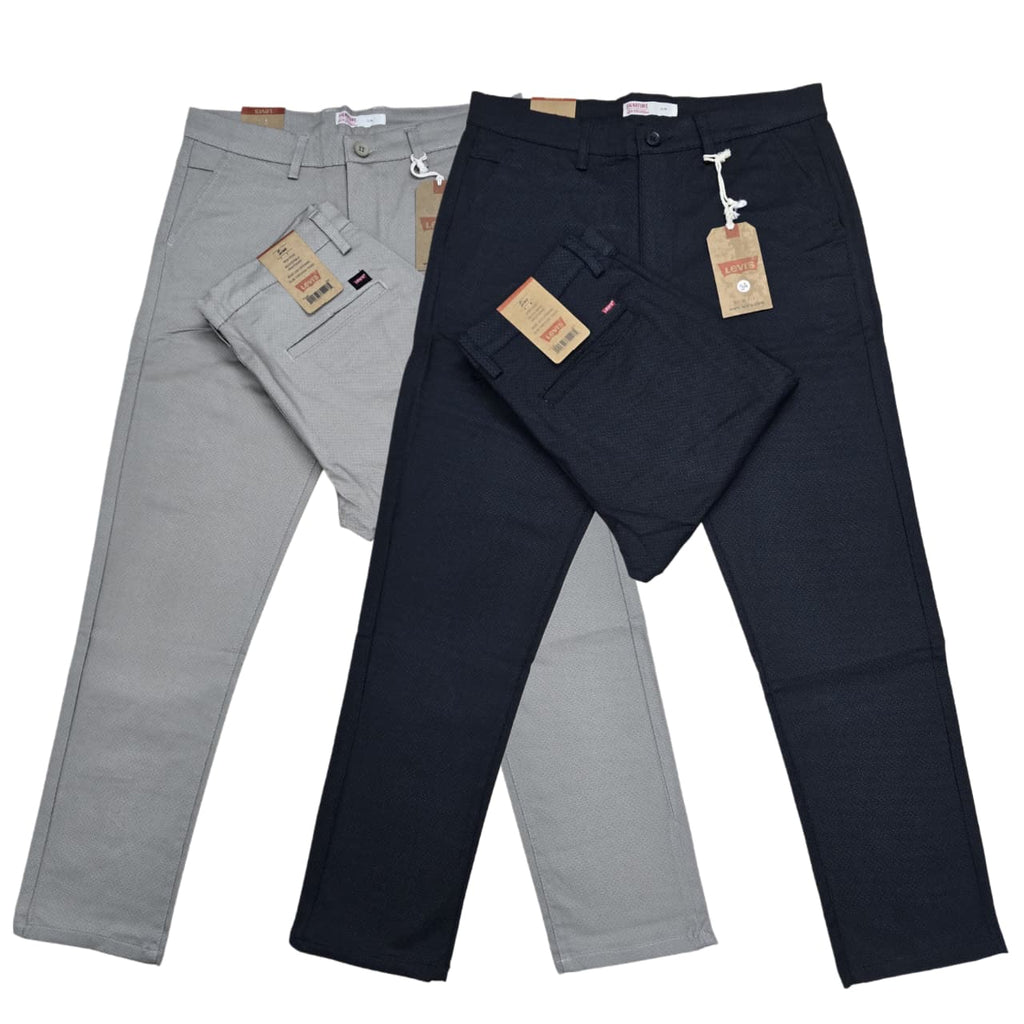 Combo 100% Export Levi's Twill Pant Colour Black & Light Grey