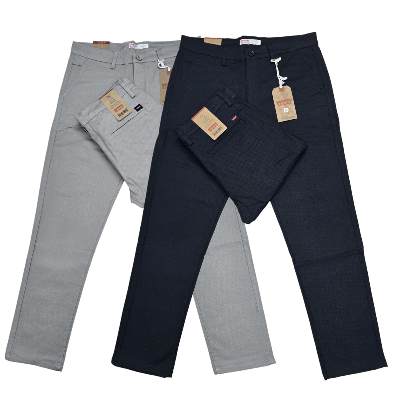 Combo 100% Export Levi's Twill Pant Colour Black & Light Grey